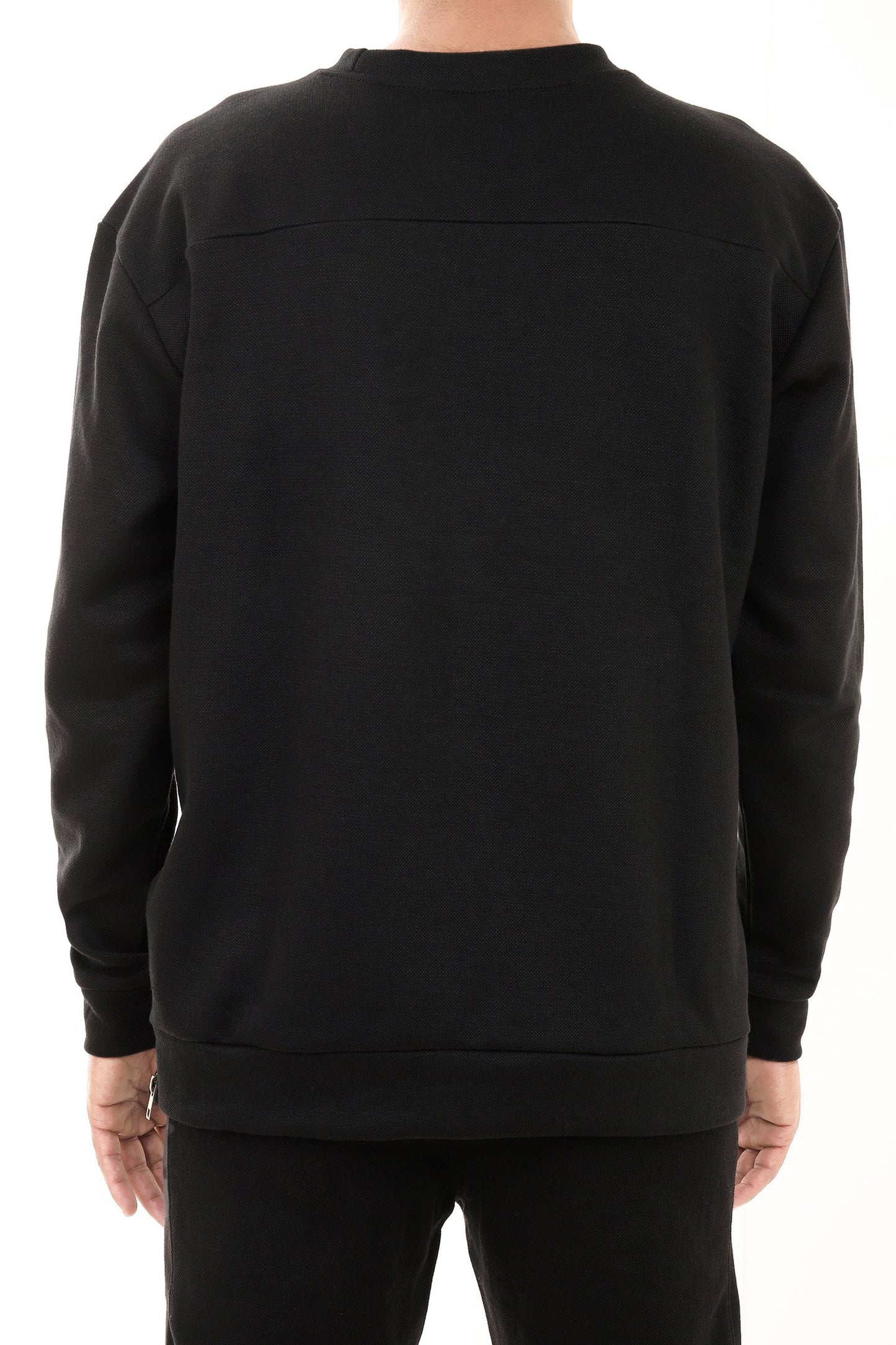 LONG LINE ZIP JUMPER-BLACK & ZIP