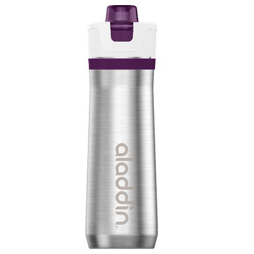 Aladdin Active Hydration Thermavacª Stainless Steel Water Bottle 0.6L Purple Ð Leakproof Lid | Double Wall Vacuum Insulated Reusable Water Bottle | Keeps Cold for 10 Hours | BPA-Free |Dishwasher Safe - BBQ DXB