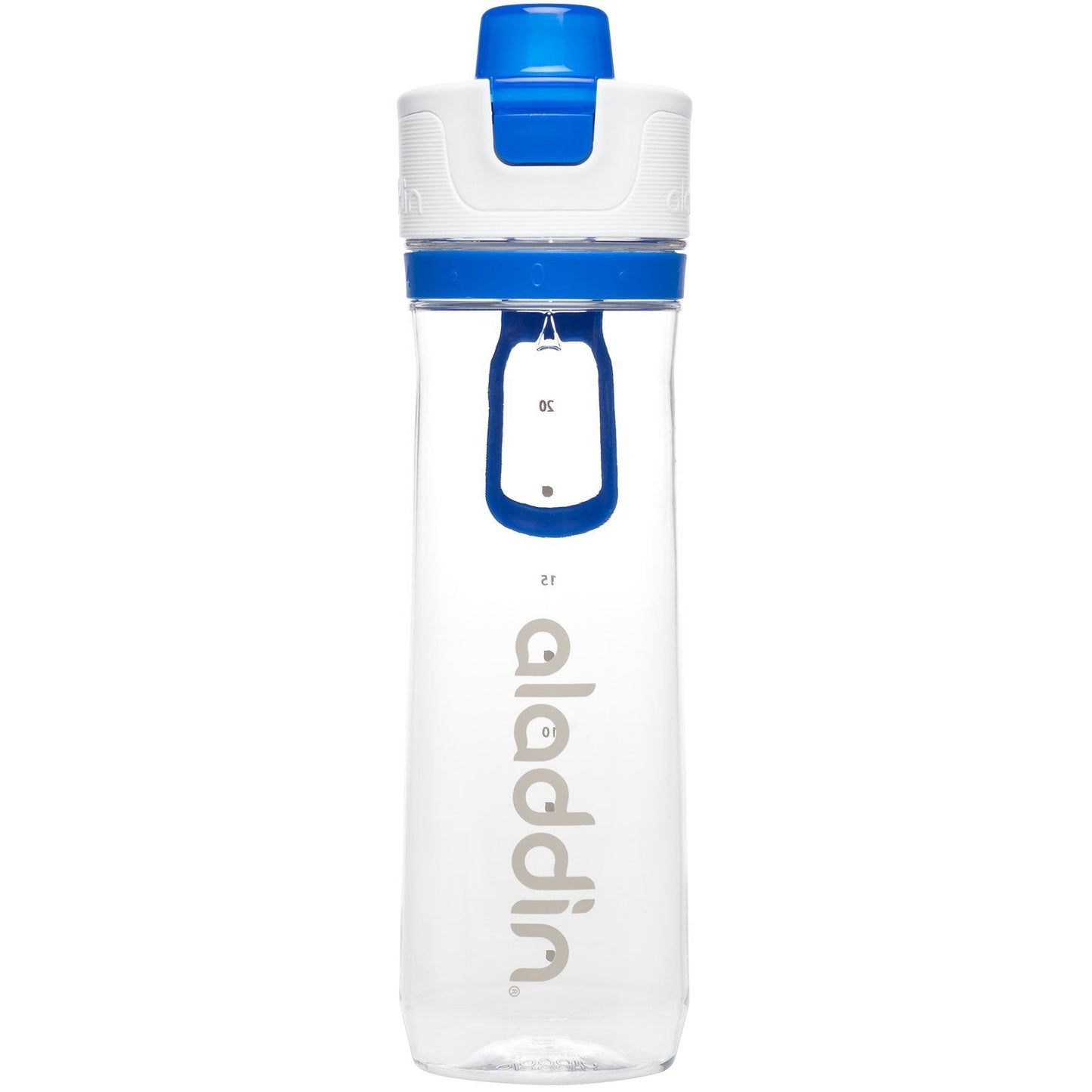 Aladdin Active Hydration Tracker Water Bottle 0.8L Blue Ð One-Hand Push Button Leakproof Lid | Refill Tracker | BPA-Free | Smooth Drinking Spout and Lightweight Finger Loop | Dishwasher Safe - BBQ DXB