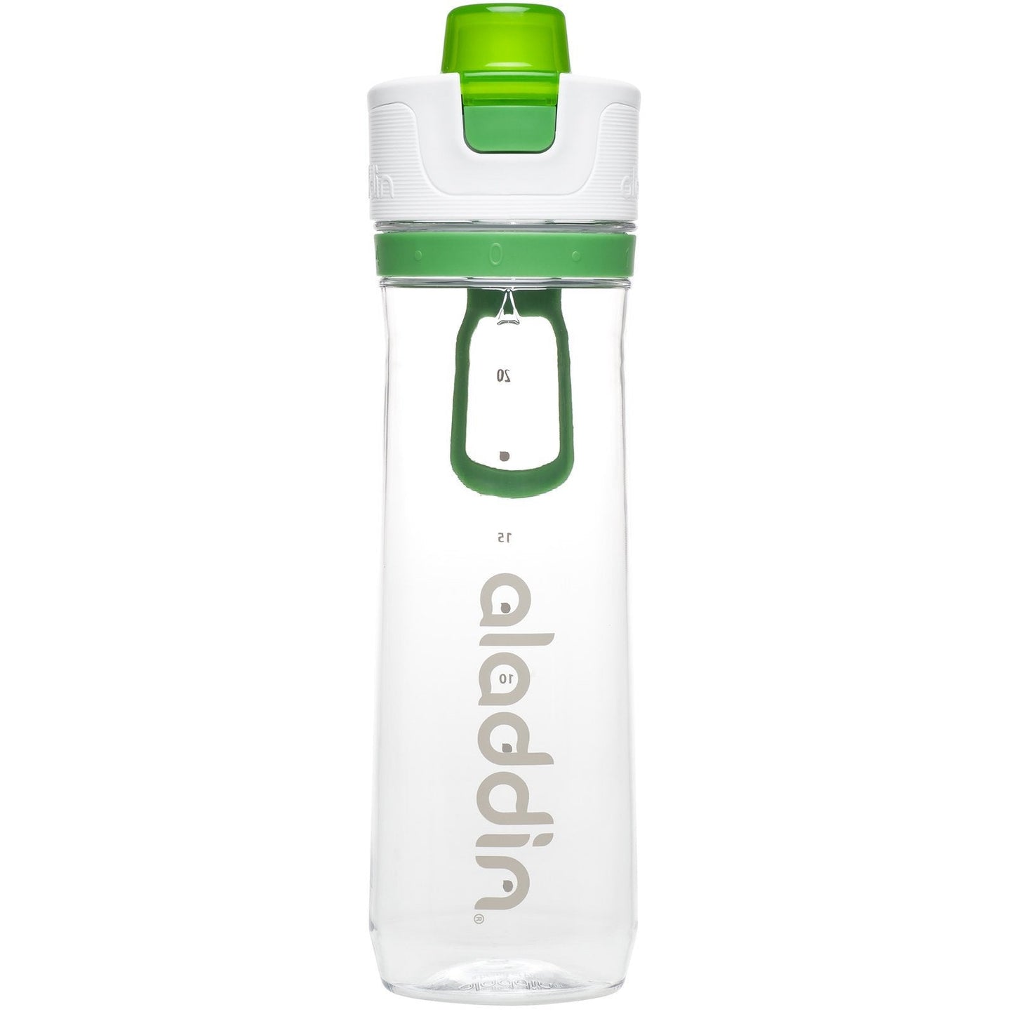 Aladdin Active Hydration Tracker Water Bottle 0.8L Green Ð One-Hand Push Button Leakproof Lid | Refill Tracker | BPA-Free | Smooth Drinking Spout and Lightweight Finger Loop | Dishwasher Safe - BBQ DXB