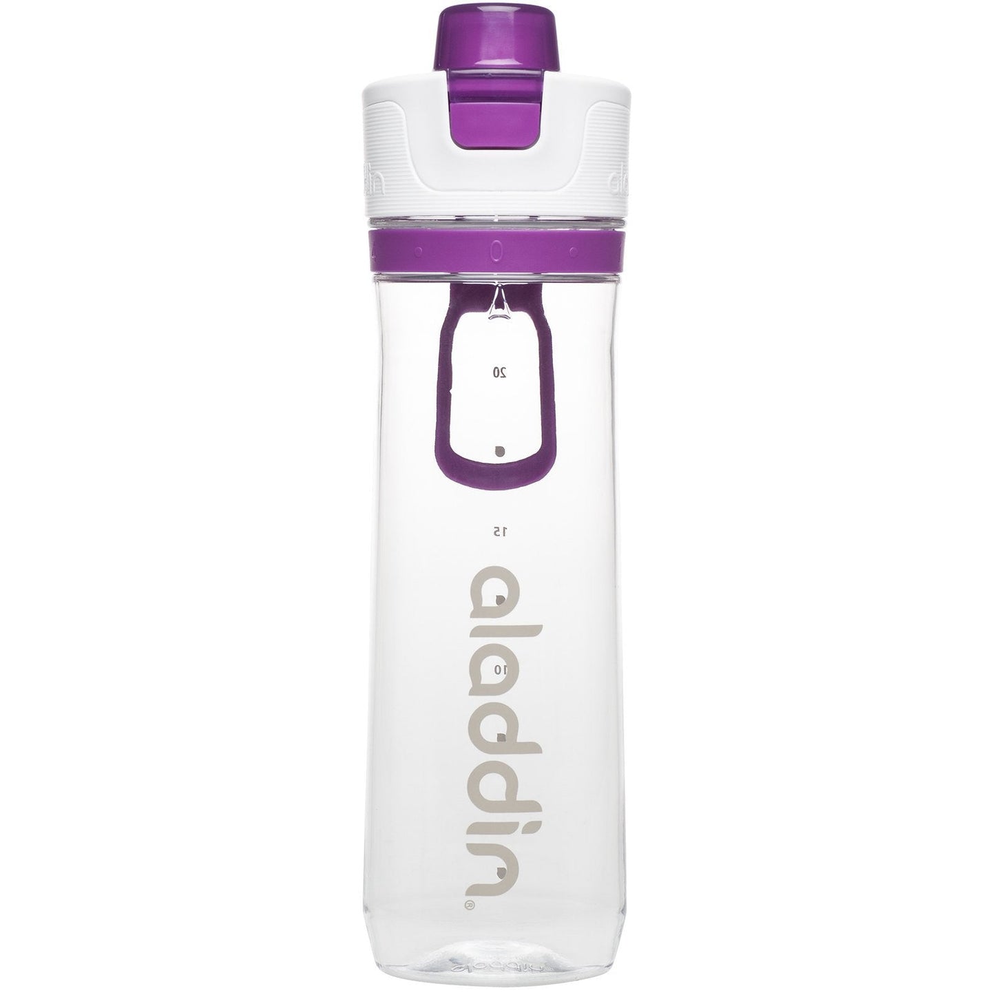 Aladdin Active Hydration Tracker Water Bottle 0.8L Purple Ð One-Hand Push Button Leakproof Lid | Refill Tracker | BPA-Free | Smooth Drinking Spout and Lightweight Finger Loop | Dishwasher Safe - BBQ DXB