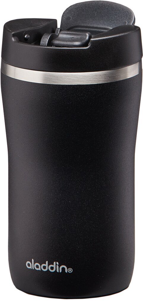 Aladdin Barista CafŽ Thermavacª Leak-Lockª Thermavac Stainless Steel Travel Mug 0.25L Lava Black Ð Leakproof | Double Wall Vacuum Insulated Cup | Keeps Hot for 2.5 Hours| BPA-Free | Dishwasher Safe - BBQ DXB