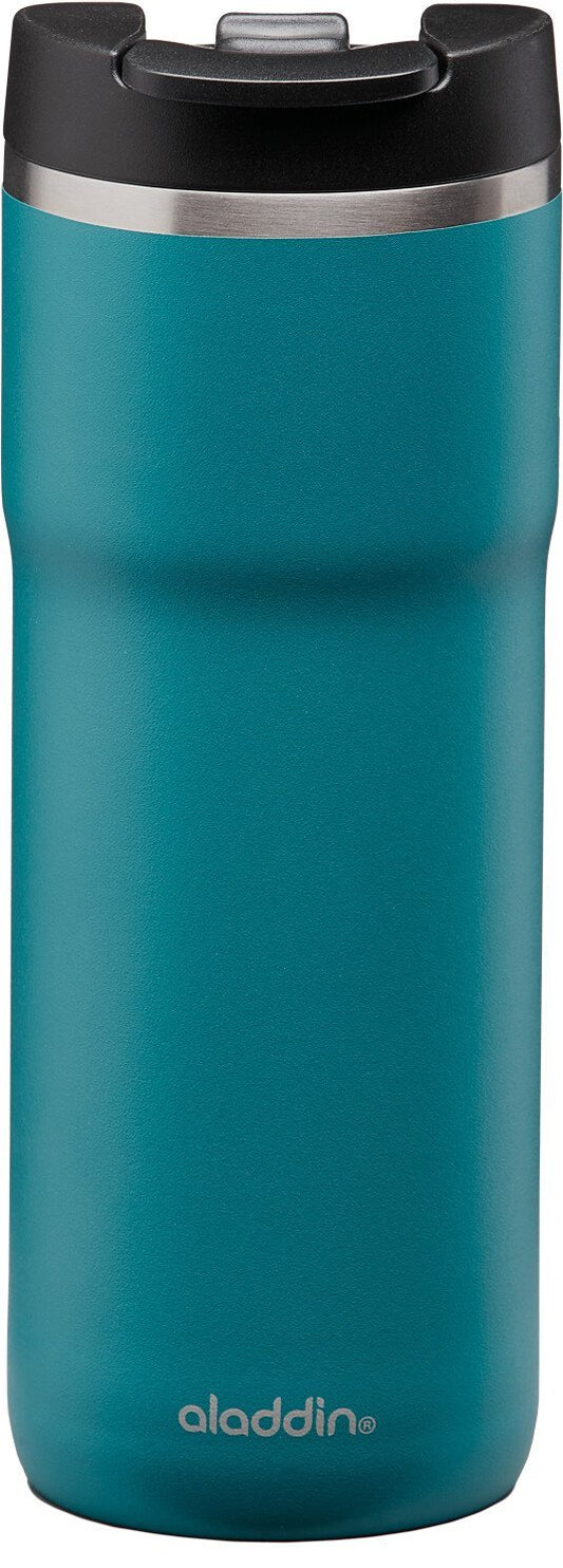 Aladdin Barista Java Thermavacª Leak-Lockª Thermavac Stainless Steel Travel Mug 0.47L Aqua Blue Ð Leakproof | Double Wall Vacuum Insulated Cup | Keeps Hot for 4 Hours | BPA-Free | Dishwasher Safe - BBQ DXB