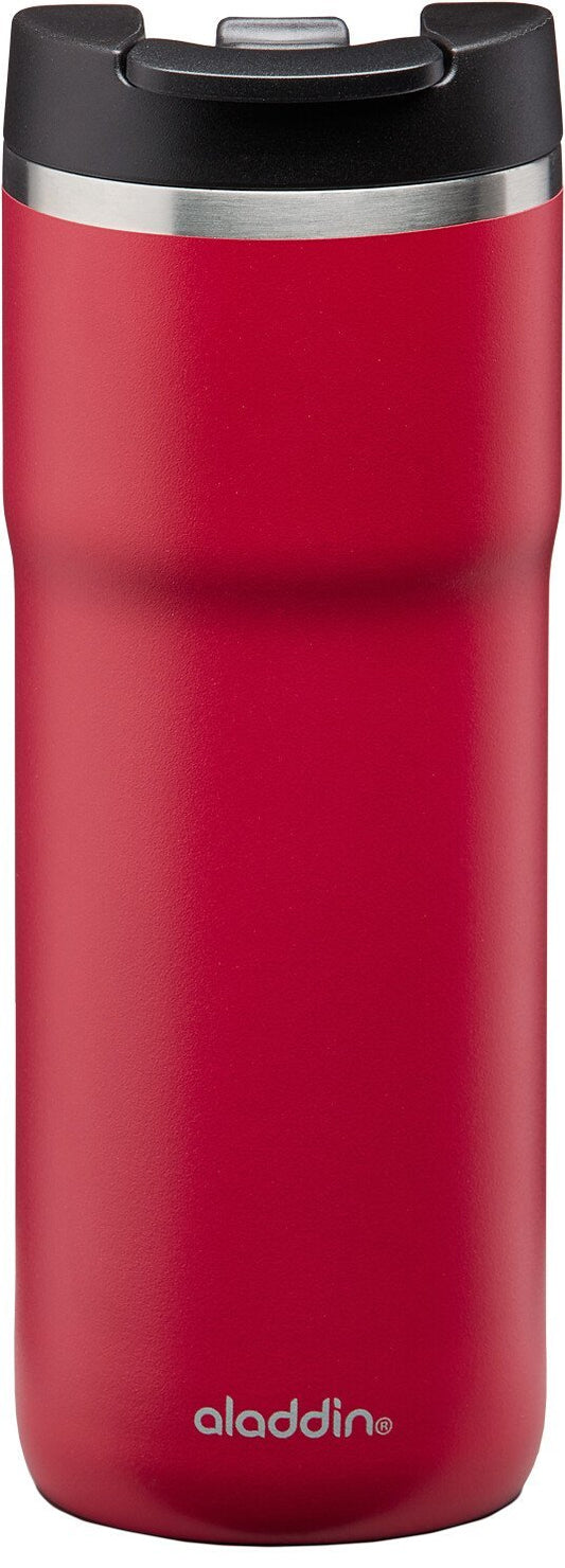 Aladdin Barista Java Thermavacª Leak-Lockª Thermavac Stainless Steel Travel Mug 0.47L Cherry Red Ð Leakproof | Double Wall Vacuum Insulated Cup | Keeps Hot for 4 Hours | BPA-Free | Dishwasher Safe - BBQ DXB