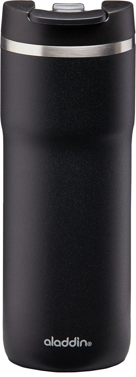 Aladdin Barista Java Thermavacª Leak-Lockª Thermavac Stainless Steel Travel Mug 0.47L Lava Black Ð Leakproof | Double Wall Vacuum Insulated Cup | Keeps Hot for 4 Hours | BPA-Free | Dishwasher Safe - BBQ DXB