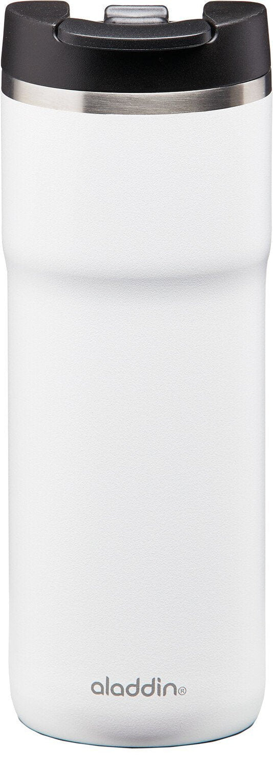 Aladdin Barista Java Thermavacª Leak-Lockª Thermavac Stainless Steel Travel Mug 0.47L Snowflake White Ð Leakproof | Double Wall Vacuum Cup | Keeps Hot for 4 Hours | BPA-Free | Dishwasher Safe - BBQ DXB