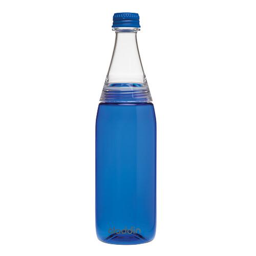 Aladdin Fresco Twist & Go Water Bottle 0.6L Blue Ð Two-way leakproof lid for easy filling and cleaning | Carbonated beverage friendly | BPA-Free | Smooth Drinking Spout | Dishwasher Safe - BBQ DXB