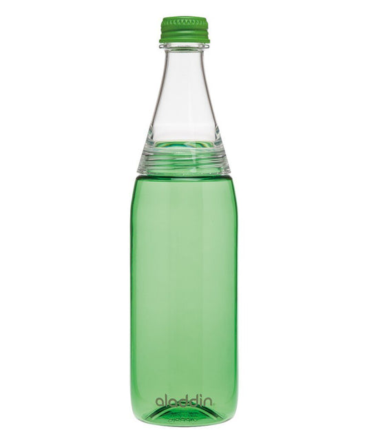 Aladdin Fresco Twist & Go Water Bottle 0.6L Green Ð Two-way leakproof lid for easy filling and cleaning | Carbonated beverage friendly | BPA-Free | Smooth Drinking Spout | Dishwasher Safe - BBQ DXB