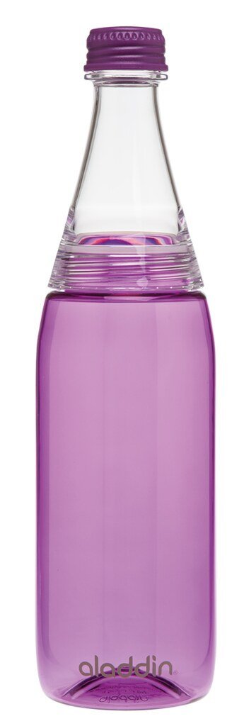 Aladdin Fresco Twist & Go Water Bottle 0.6L Purple Ð Two-way leakproof lid for easy filling and cleaning | Carbonated beverage friendly | BPA-Free | Smooth Drinking Spout | Dishwasher Safe - BBQ DXB