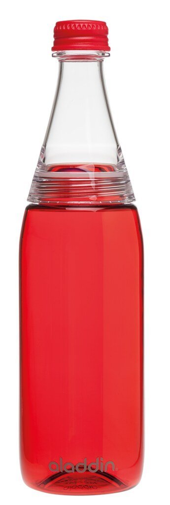 Aladdin Fresco Twist & Go Water Bottle 0.6L Red Ð Two-way leakproof lid for easy filling and cleaning | Carbonated beverage friendly | BPA-Free | Smooth Drinking Spout | Dishwasher Safe - BBQ DXB